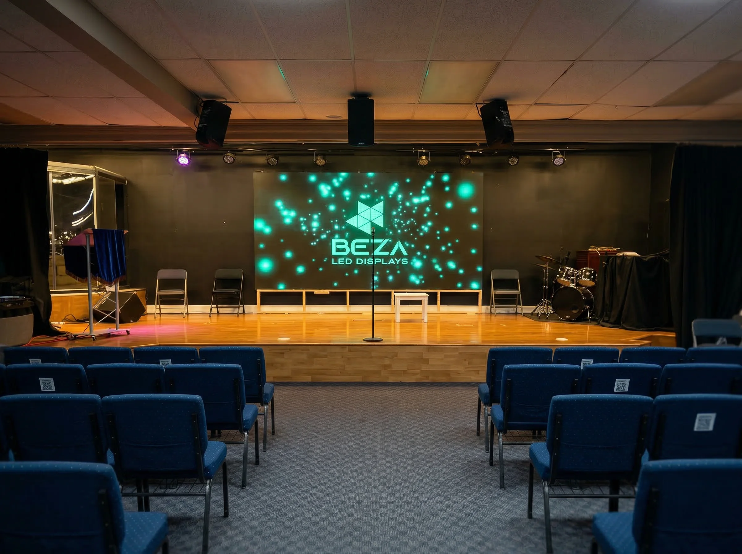 Fellowship Hall — Wooden Stage LED