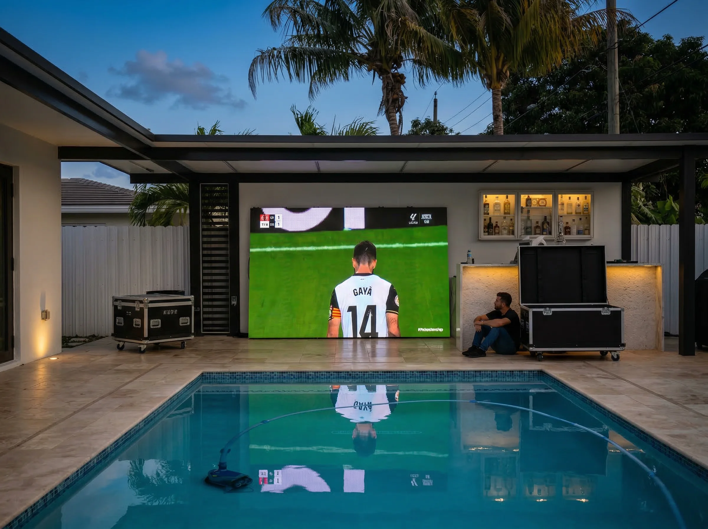 Pool Bar — Outdoor LED Screen